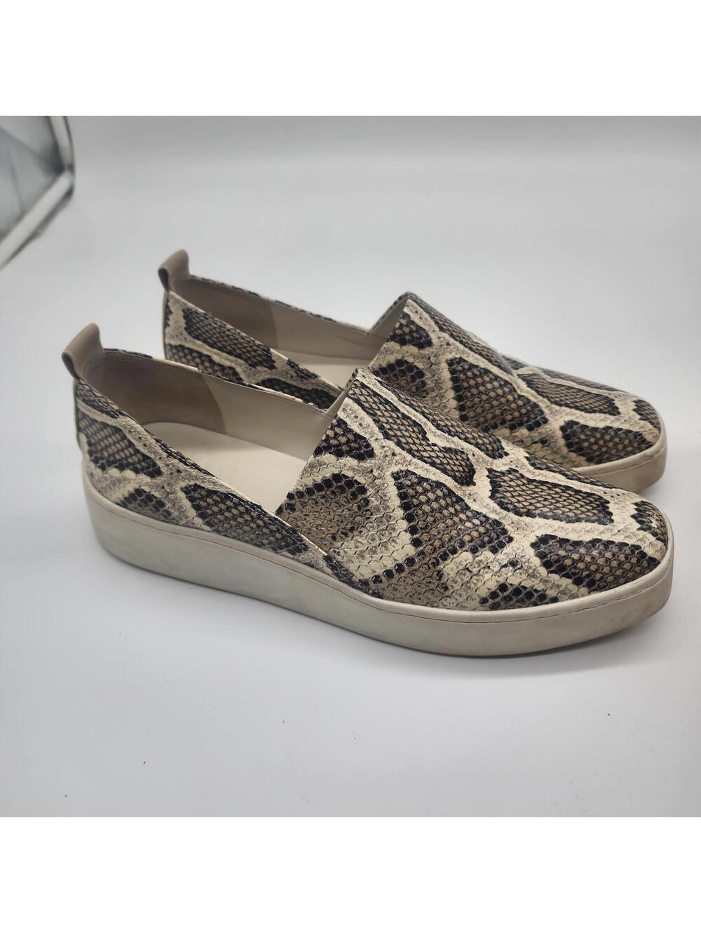 EUC snakeskin VINCE python snake sneakers slip on 9 m